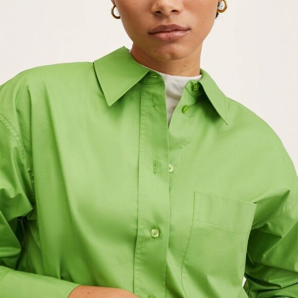 Mango Oversized Cotton Poplin Shirt New - Picture 4 of 9